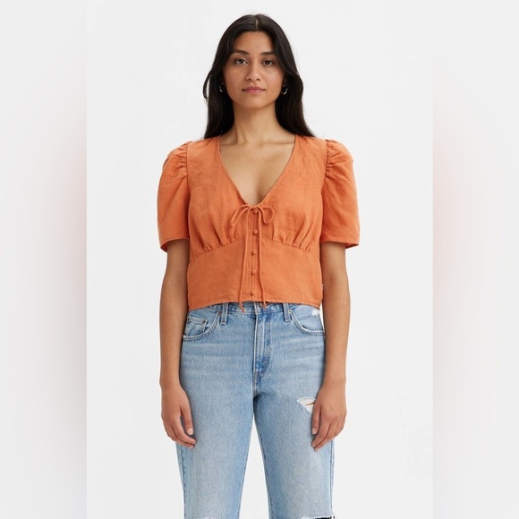 Levi’s Luisa Orange Blouse - Picture 1 of 6